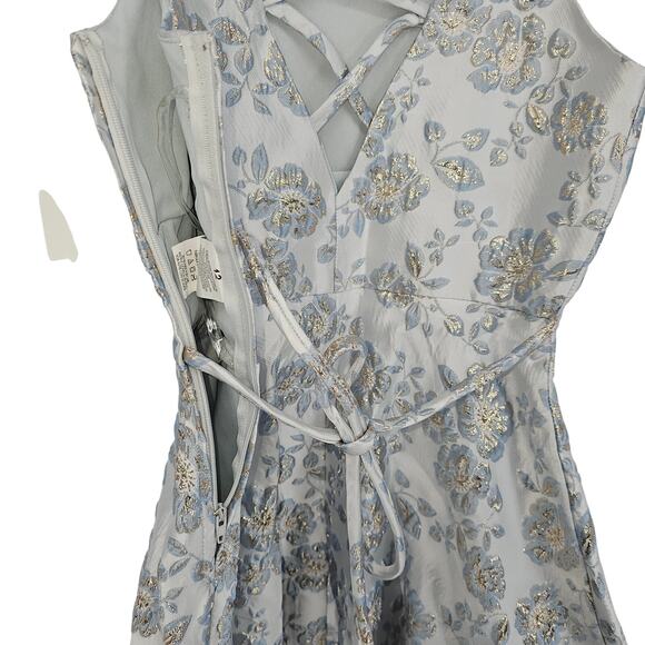 NWT Speechless Blue Floral Jacquard  A-Line Party Dress Girls 12 Holiday - Picture 6 of 9